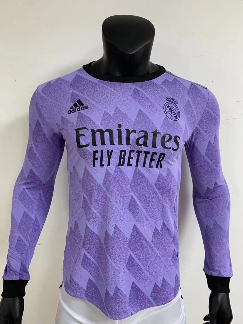 AAA Quality Real Madrid 22/23 Away Purple Long Jersey(Player)